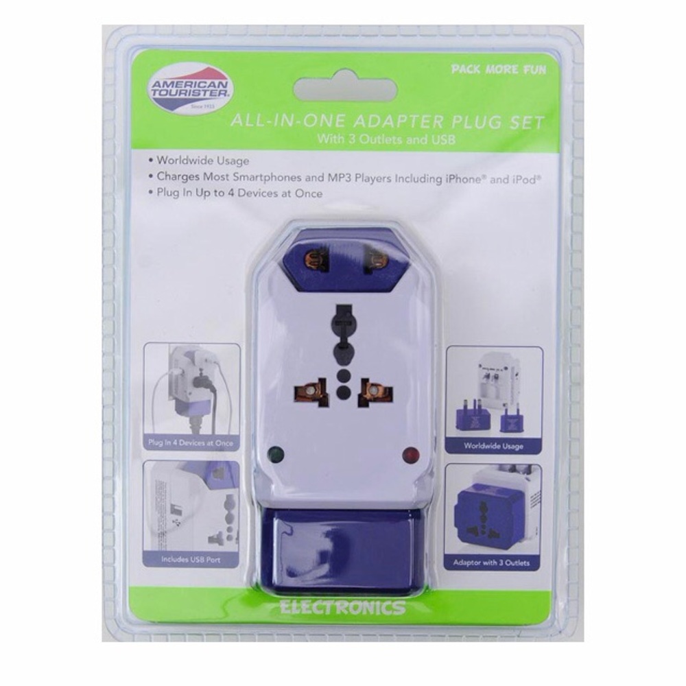 New American Tourister All In One Travel Adapter